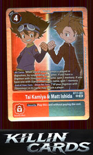 Tai Kamiya & Matt Ishida BT17-081 R Digimon Card Game Rare Secret Crisis Card NM