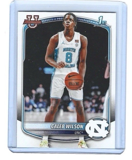 Bowman U 1st Bowman Caleb Wilson 2025-26 BPP-83 North Carolina Tar Heels Bulls