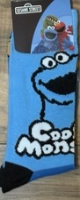 Sesame Street COOKIE MONSTER Socks Character Crew Socks Unisex Size 10-13