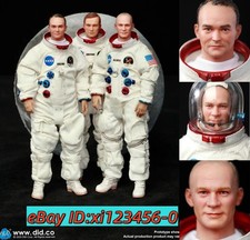 DID 1/12 Apollo Astronauts Neil Armstrong Buzz Aldrin Michael Collins Figure Set
