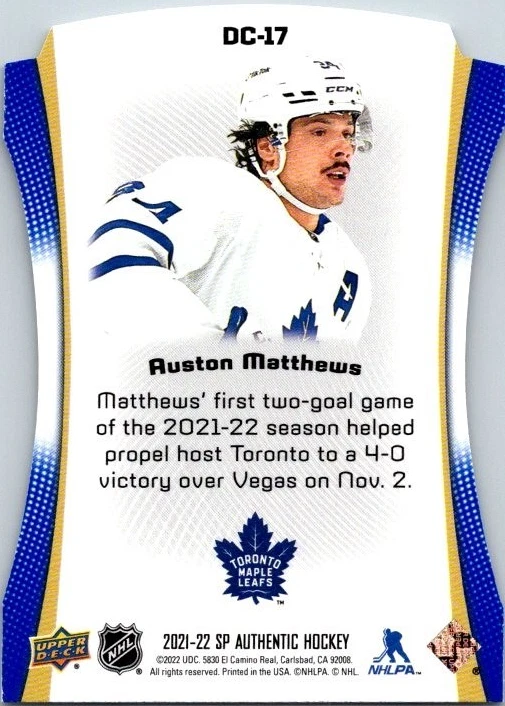 2021-22 SP Authentic Die Cuts Blue #DC1 Connor McDavid ref.572 - Image 2 of 3