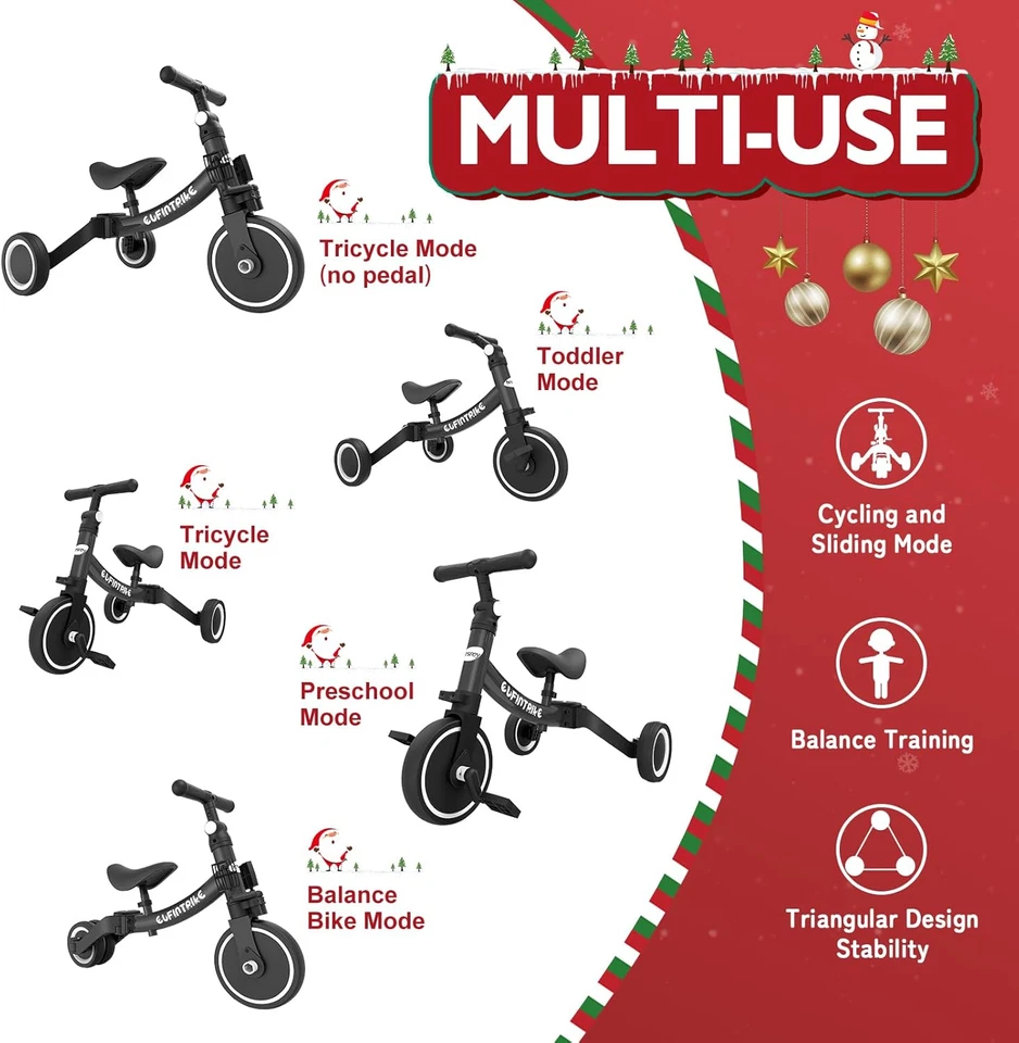 24" inch Length Toddler Balance Bike 1-5 Years old Adjustable Seat first gift - Image 4 of 4