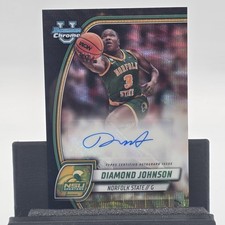 2024-25 Bowman University #86 Diamond Johnson Prospects Autographs Black Wave