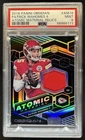 2018 Panini Obsidian Patrick Mahomes II Atomic Material Jersey #/100 PSA 9
