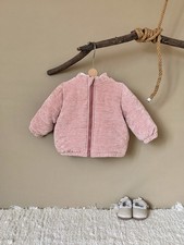 Girl Baby Fleece-lined Solid Color Collar Thickened Cotton-padded Coat