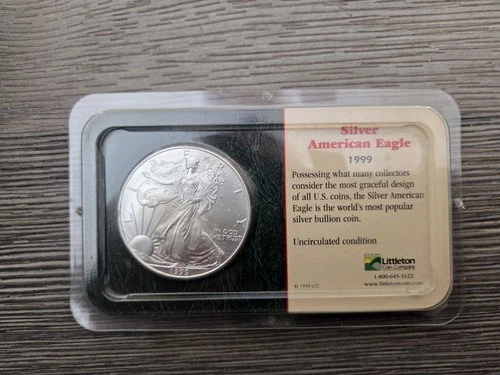 1999 1 oz Silver American Eagle Littleton (Brilliant Uncirculated Condition)