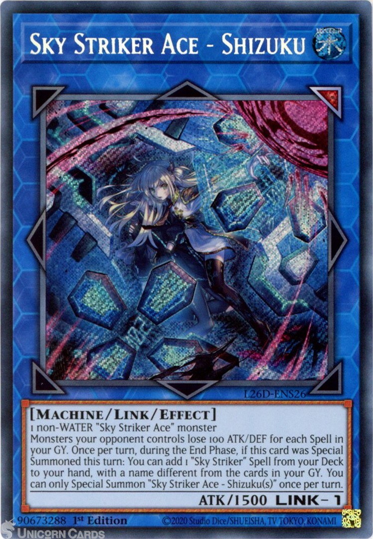 L26D-ENS26 Sky Striker Ace - Shizuku (Alternative Art) : Secret Rare 1st Edition