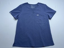 Figs Catarina One Pocket Scrub Top Womens Size Medium in Gunmetal Gray