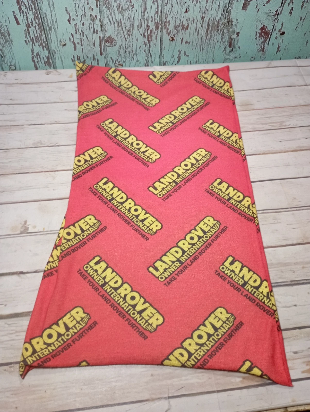 Land Rover Owner International Magazine Buff Neck Gaiter Neck Tube Snood Vintage