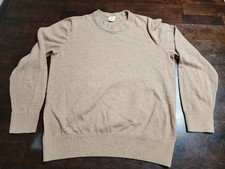 Men  s Medium GAP for Good Crewneck Sweater Lightweight Tan Small Hole
