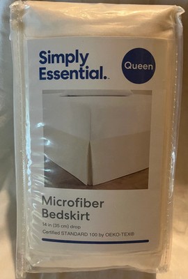 Simply Essential Queen Microfiber Bedskirt, New