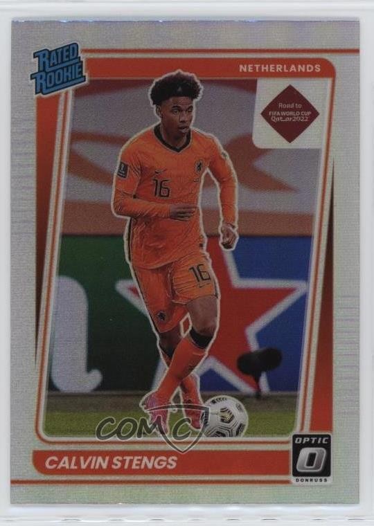 2021 Donruss Road to Qatar Rated Rookie Optic Holo Prizm Calvin Stengs #186 18en