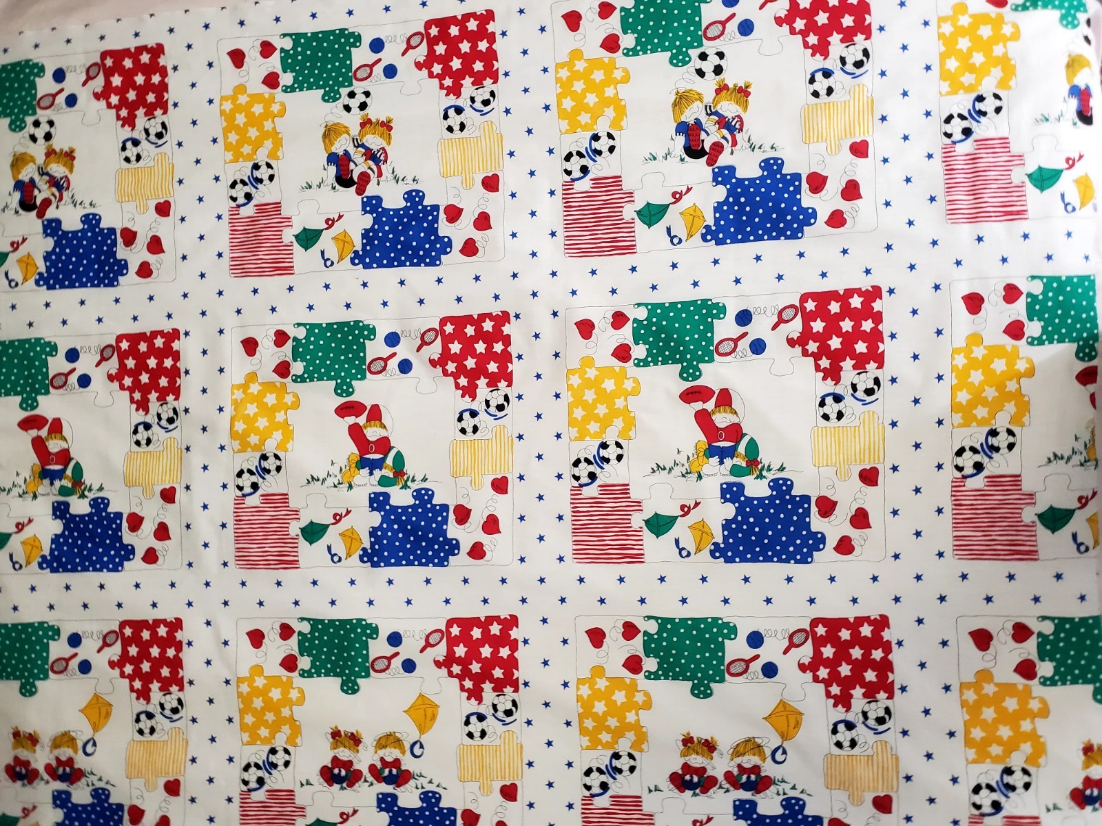 Vintage Children's Sports Fabric 4.5 Yards 46