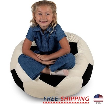Soft Polyester Bean Bag Chair Kids Relaxing Reading Gaming Comfort Stylish New