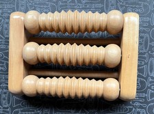 Wooden Roller Foot Massager Stress Relief 3 Row