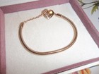 Original Pandora Roségold Moments Herz T Bar Schlangenarmband - 589285C00 - 17 cm
