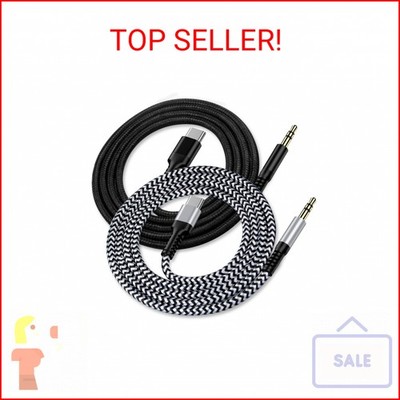 iPhone 17 USB C Aux Cord for Car (2Pack/3.3ft), USB C to 3.5mm Audio Aux Jack Ca