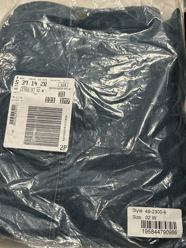 Falda Lápiz Denim 24/7 Azul Recta Para Mujer 32W Elastizada Bolsillos Cómodos Nueva Con Etiquetas Foto 3 de 4