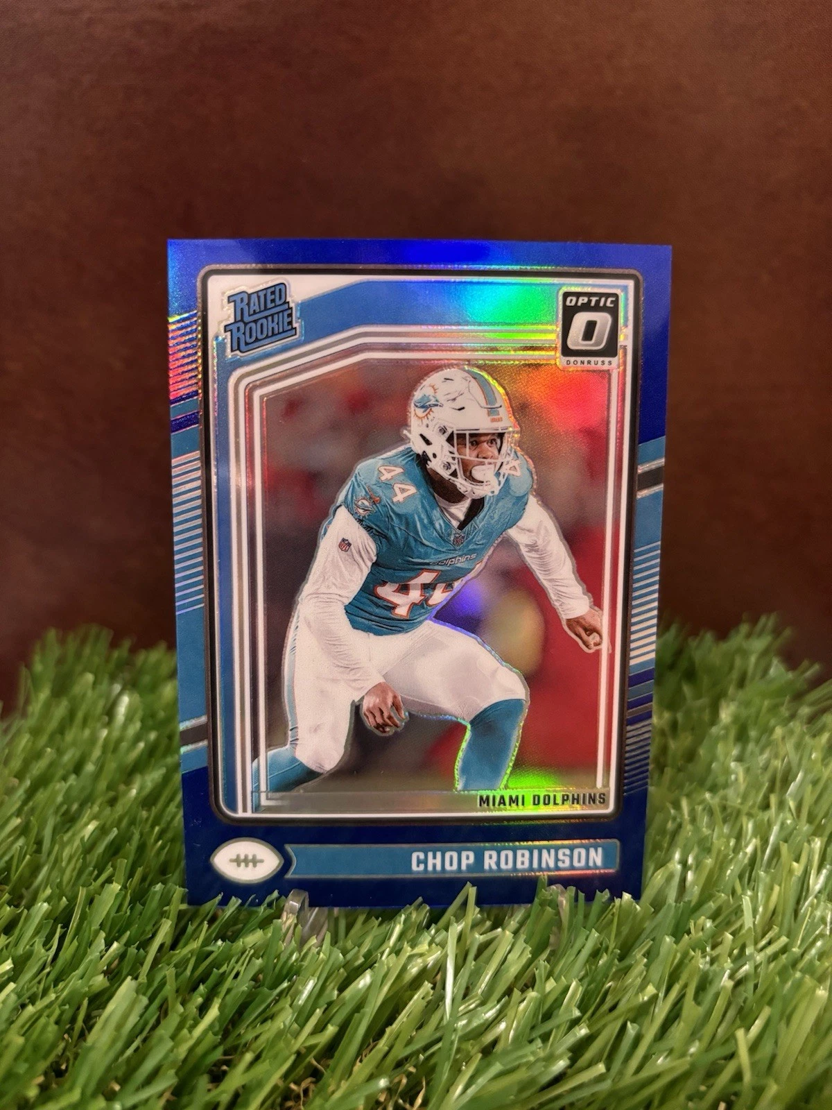 2024 Panini Donruss Optic Chop Robinson #219 Rated Rookie Blue Prizm /199 (RC)