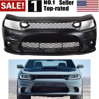 Front Bumper Cover Grill Set For 2015-2022 Dodge Charger SRT Hellcat Style USA