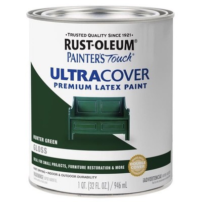 Rust-Oleum Ultra Cover GLOSS 1 qt. Premium Latex Paint HUNTER GREEN 1513571 NEW