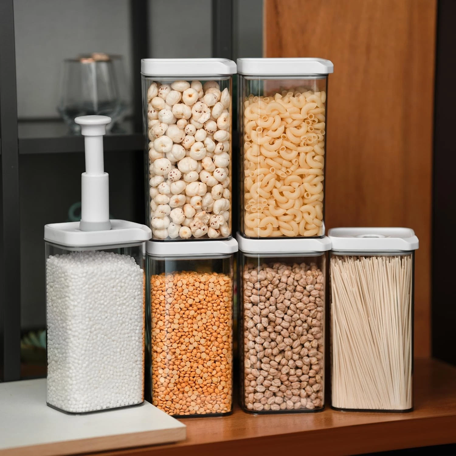Vacuum Fridge Storage Containers, 1500ML, Pack of 6 – Freezer Organizer & Fridge