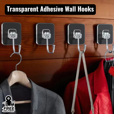 Transparente selbstklebende Wandhaken stark Acryl selbstklebend Aufhänger Küche Bad