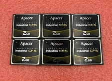 Apacer  2GB  Industrial Grade  CF6  AP-CF002GRANS-NRC 2GB CF card. 6 Pieces.