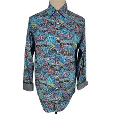 Cremieux Men's Big  Tall Paisley Long Sleeve Shirt L Large Button Down NEW