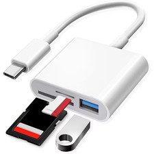 Apple MFi Certified Lightning to SD Card Camera Reader for iPhone iPad Dual C,..