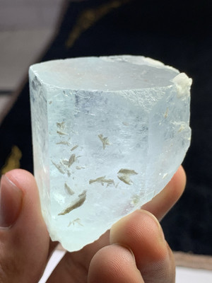 126-grams Transparent Perfect Aquamarine Crystal From Nagar Mines