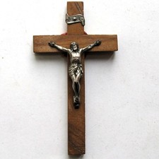 Crucifix Christ en croix ex olivis Gethsemani mi XXe Jérusalem objet de dévotion