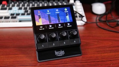 Hercules Stream 100 Audiocontroller Gamer Content Creators Podcaster LCD USB Mic