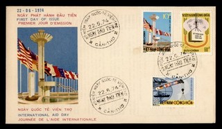 DR WHO 1974 VIETNAM FDC INT'L AID DAY CACHET M58060