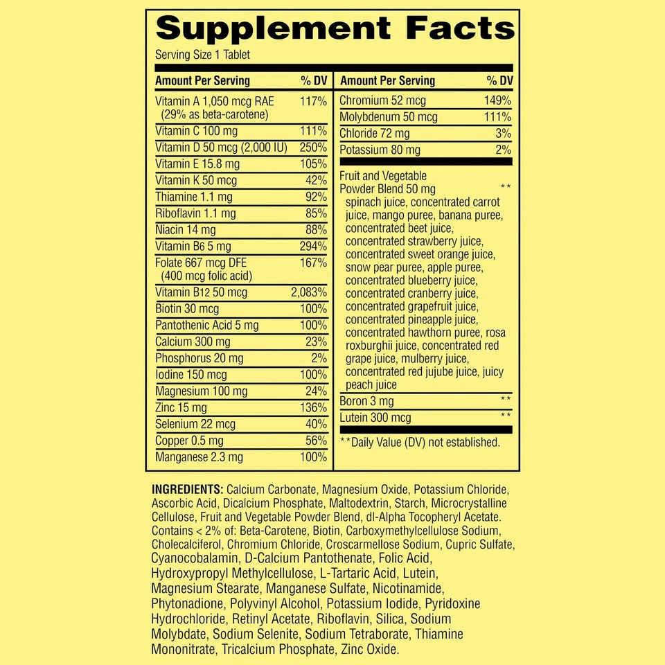 Spring Valley Women's 50+ Multi Tablets, 150 Count - Image 2 of 4