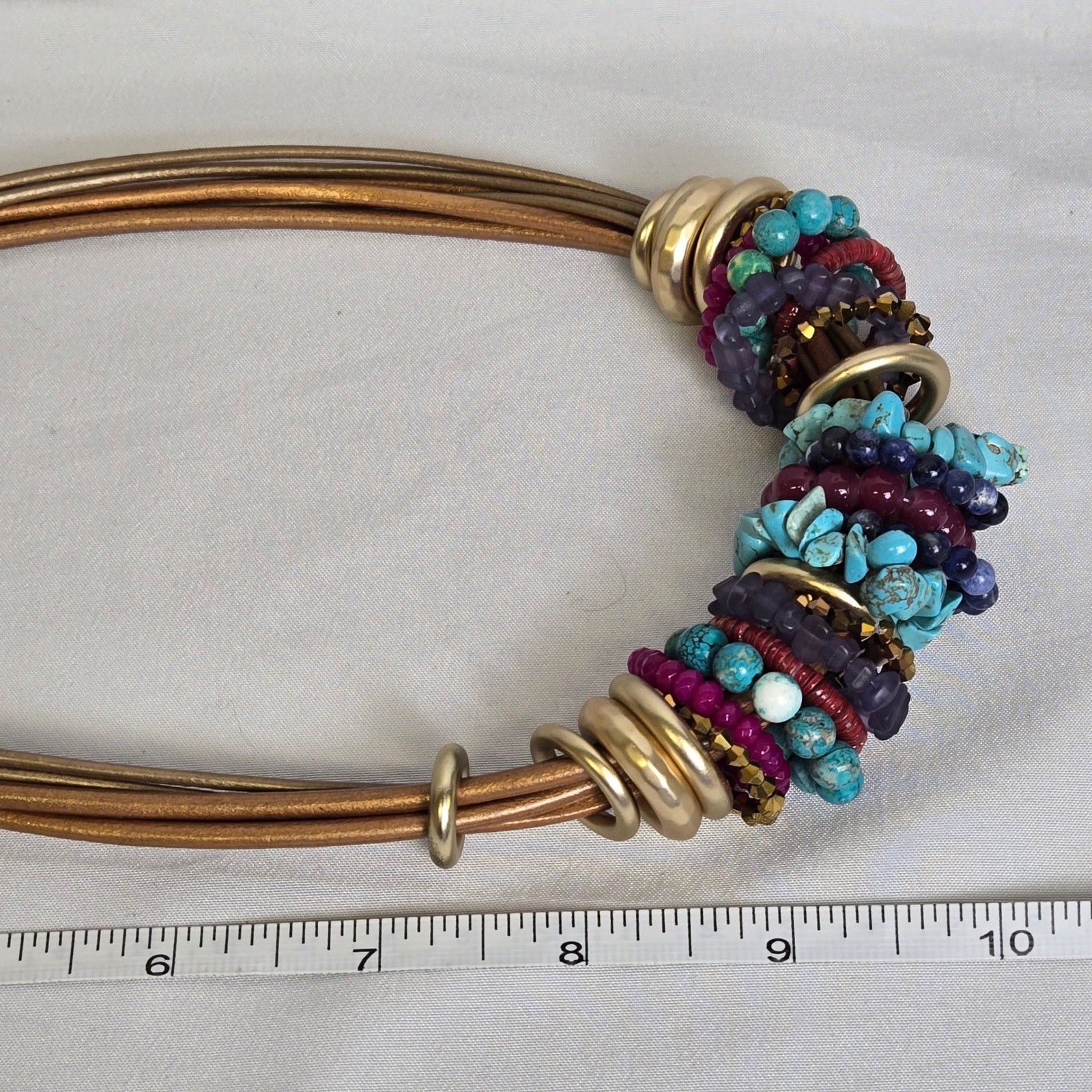 Chico's Chunky Statement Necklace Multi-Corded Co… - image 8