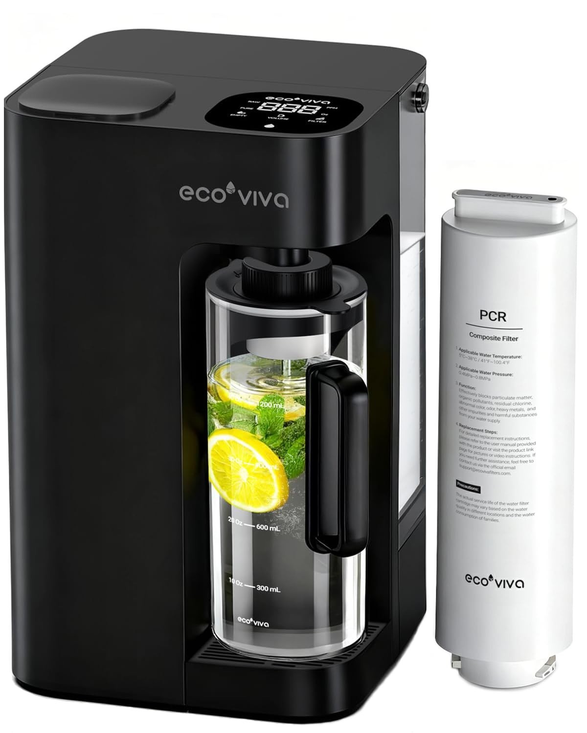 Ecoviva Mate 3 Countertop Reverse Osmosis Water Filter Syste