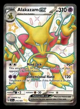 ALAKAZAM EX 215/091 SHINY ULTRA RARE PALDEAN FATES POKEMON HOLO NM on eBay
