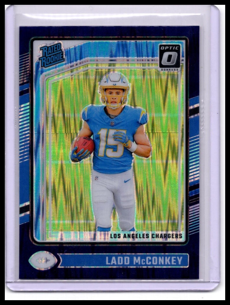 2024 Donruss Optic #266 Ladd McConkey Purple Shock
