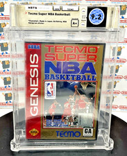 Tecmo Super NBA Basketball Sega Genesis Michael Jordan Sealed VGA WATA CGC PSA