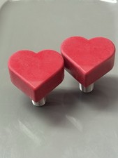 Grindstone Heart Stoppers Long Stem Skate Toe Stops Pair Hot Rod Red Pair