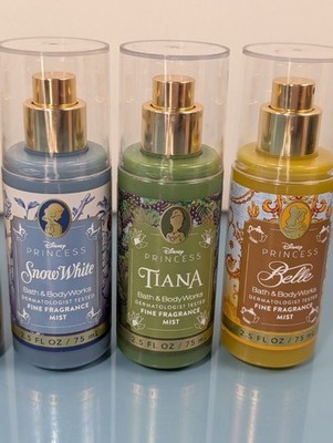 7 Piece Set Bath & Body Works Disney Princess Mini Fine Fragrance