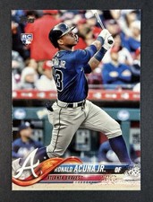 Ronald Acuna Jr. RC 2018 Topps Update Rookie Card #US250 Mint Braves. rookie card picture