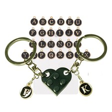 Valentines Day Heart Shaped Keychain for Him Boyfriend Couples Matching