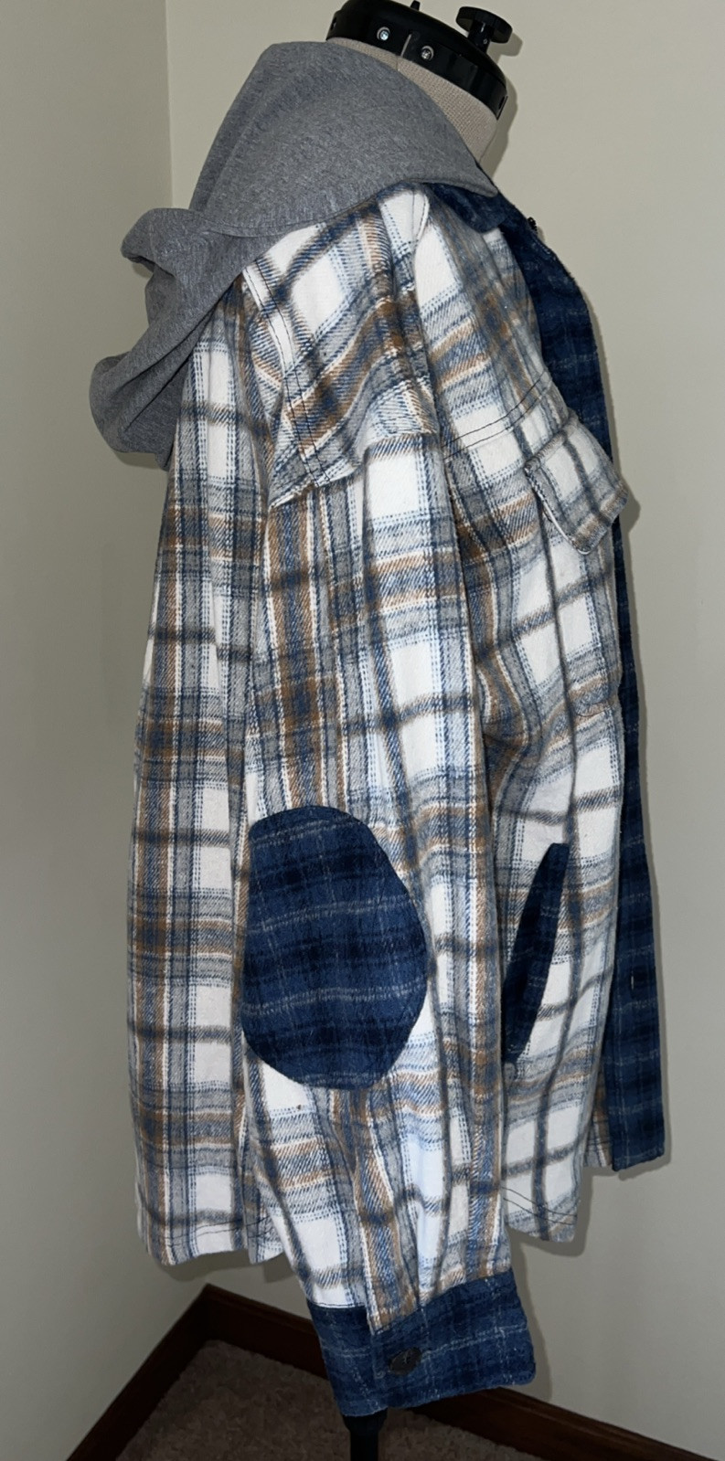 Gilded Intent Plaid Jacket With Button & Zip Clos… - image 2