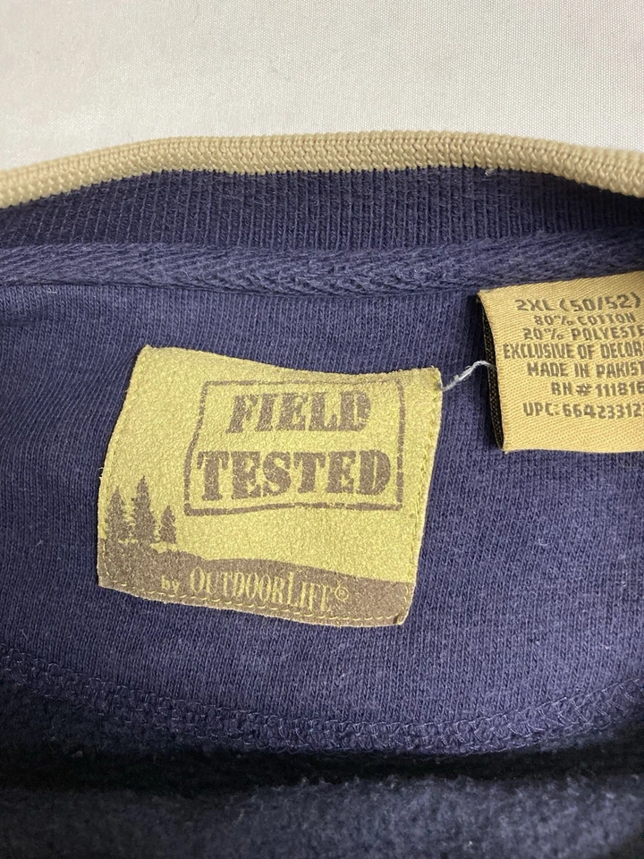 Pullover Buck bordado cuello redondo 2XL probado en campo de colección por Outdoor Life Foto 4 de 4