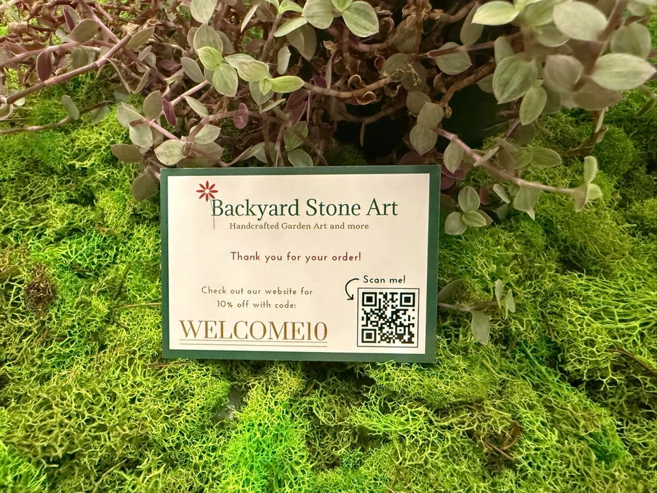 Набор из 2 бетонных фиолетовых цветов для декора сада/дома - Изображение 3 из 3