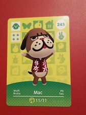 MAC ANIMAL CROSSING AMIIBO SERIES 3 CARD #245 TRACKED AU POST geniuine