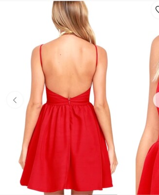 white christmas dresses Windsor Rsvp Ready Lace Skater Dress in Red | Size: M
