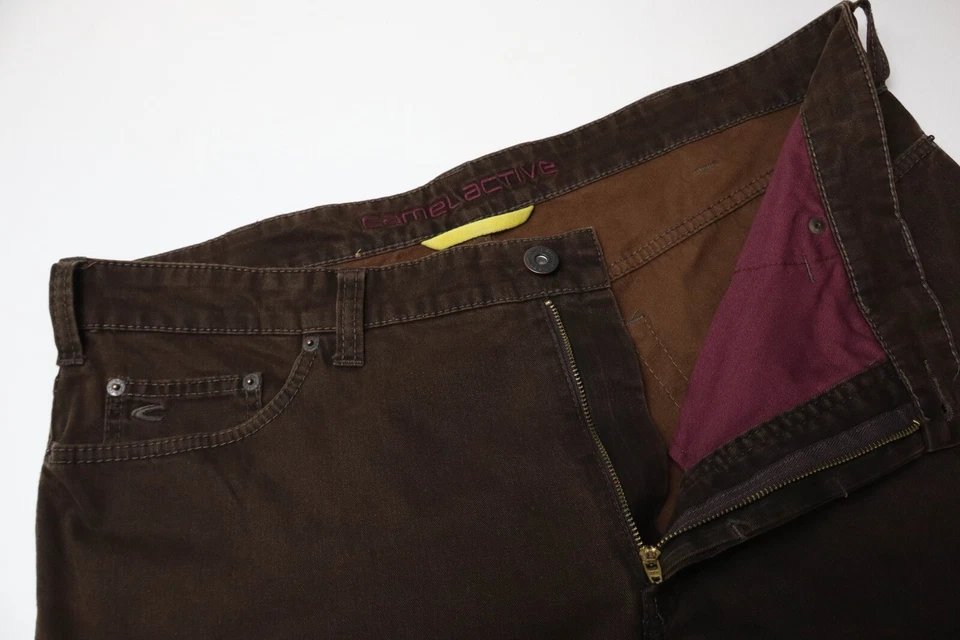 Camel Active Vaqueros Hombres W40/L34 Marrón Cremallera Elástico Informal Recto - Imagen 4 de 4